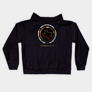 Lewisville Texas Total Solar Eclipse 2024 Kids Hoodie